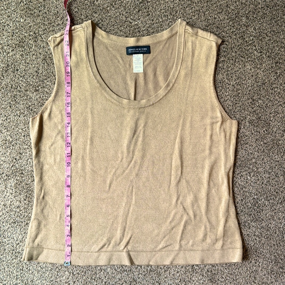 Jones New York Tan Boxy Muscle Tee - Picture 7 of 8